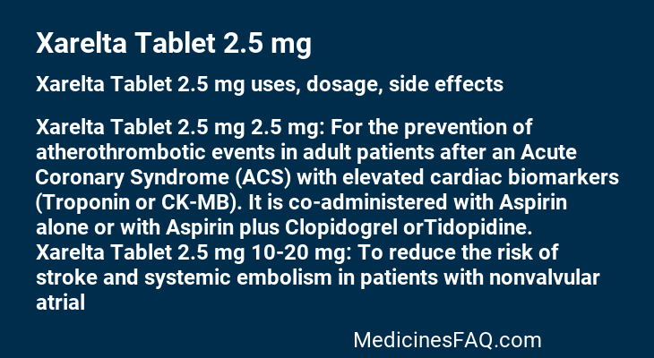 Xarelta Tablet 2.5 mg