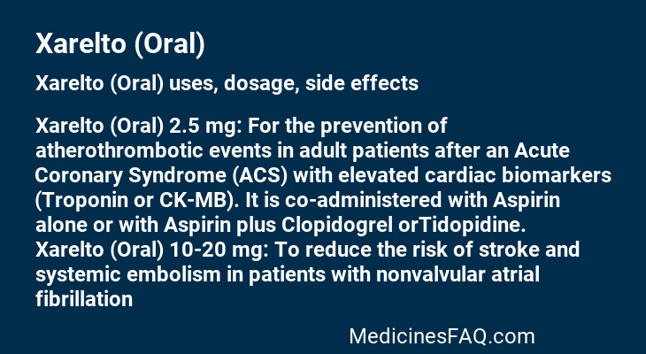 Xarelto (Oral)