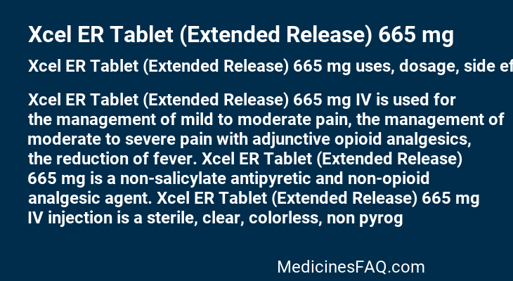 Xcel ER Tablet (Extended Release) 665 mg