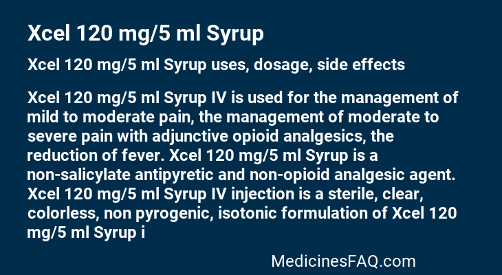 Xcel 120 mg/5 ml Syrup