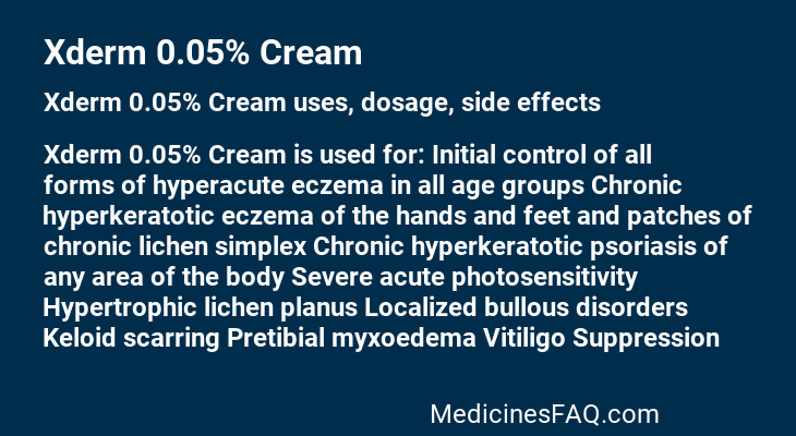 Xderm 0.05% Cream