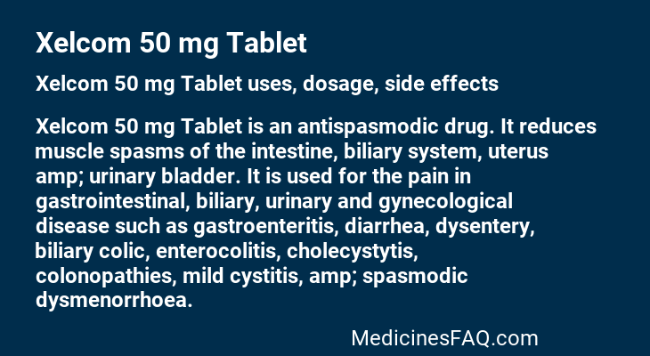 Xelcom 50 mg Tablet