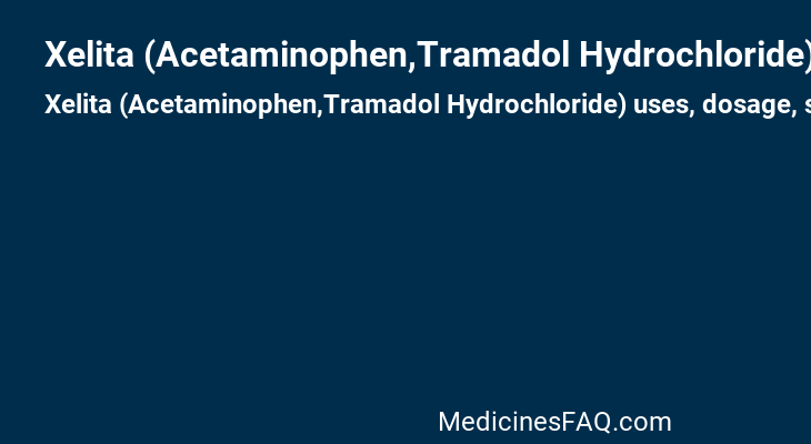 Xelita (Acetaminophen,Tramadol Hydrochloride)