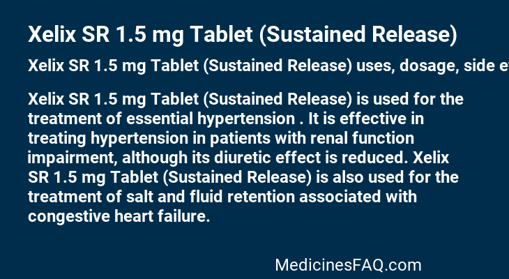 Xelix SR 1.5 mg Tablet (Sustained Release)