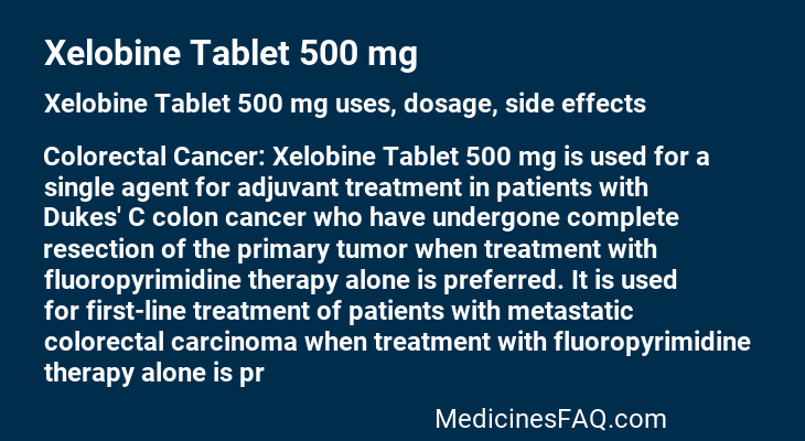 Xelobine Tablet 500 mg