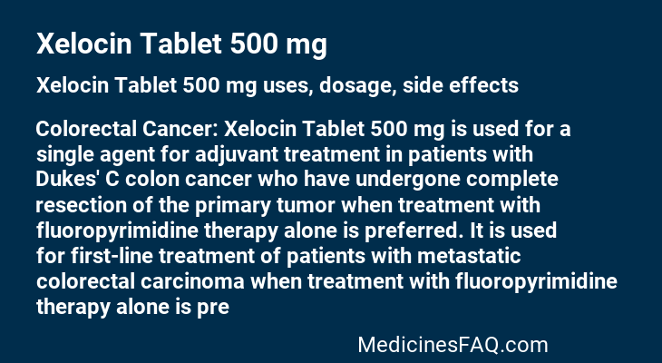 Xelocin Tablet 500 mg