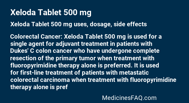 Xeloda Tablet 500 mg