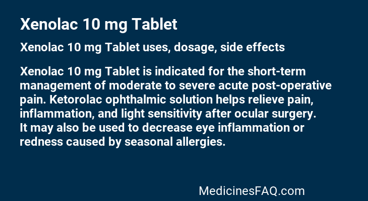 Xenolac 10 mg Tablet