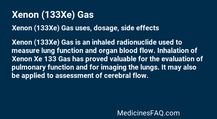 Xenon (133Xe) Gas