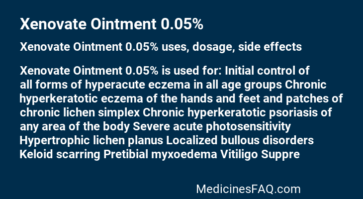 Xenovate Ointment 0.05%