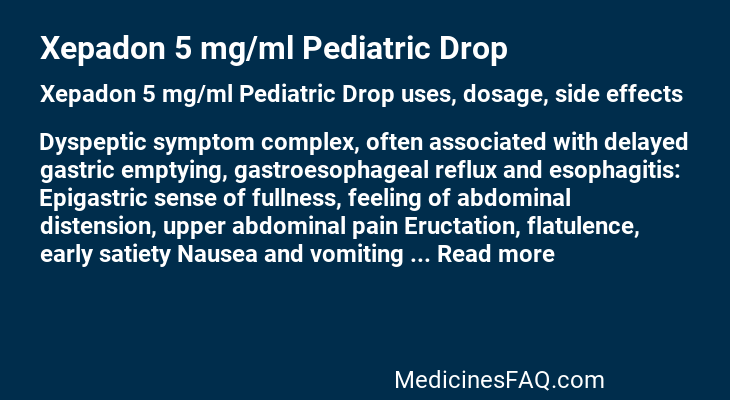 Xepadon 5 mg/ml Pediatric Drop