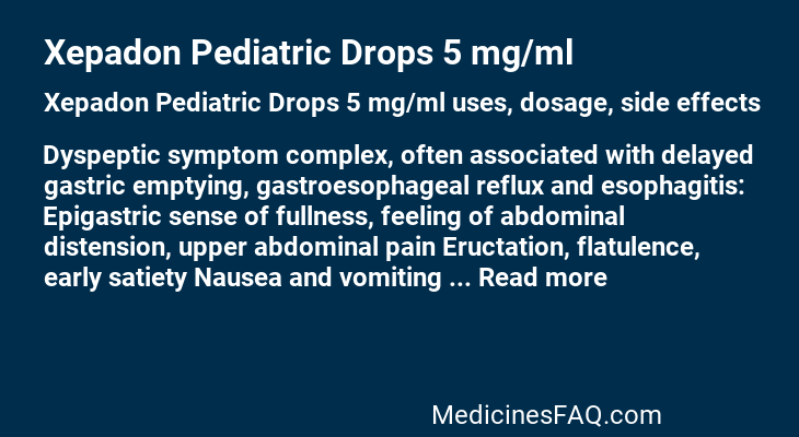 Xepadon Pediatric Drops 5 mg/ml