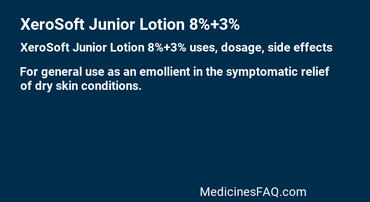 XeroSoft Junior Lotion 8%+3%