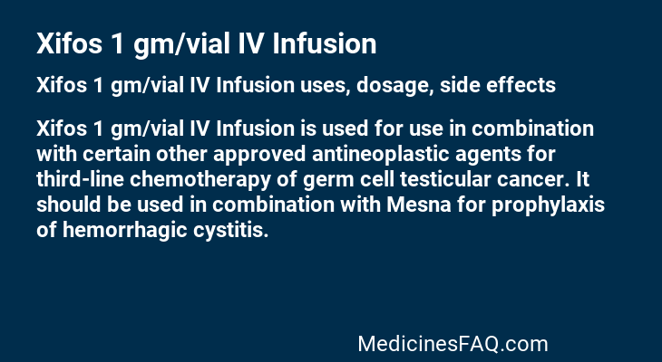 Xifos 1 gm/vial IV Infusion