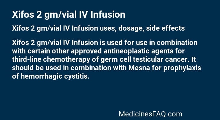 Xifos 2 gm/vial IV Infusion