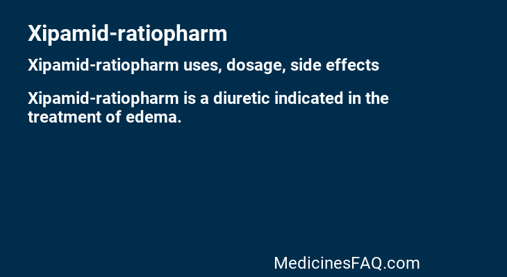 Xipamid-ratiopharm