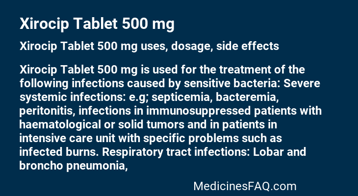 Xirocip Tablet 500 mg