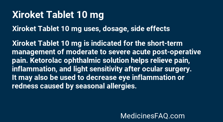 Xiroket Tablet 10 mg