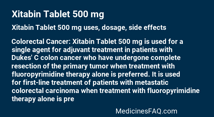 Xitabin Tablet 500 mg