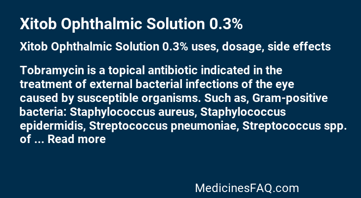 Xitob Ophthalmic Solution 0.3%