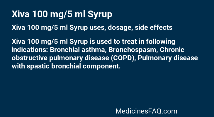 Xiva 100 mg/5 ml Syrup