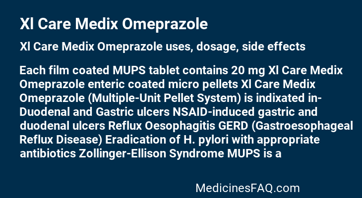 Xl Care Medix Omeprazole