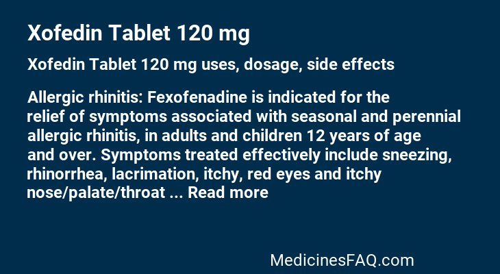 Xofedin Tablet 120 mg