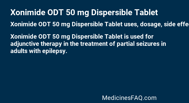 Xonimide ODT 50 mg Dispersible Tablet