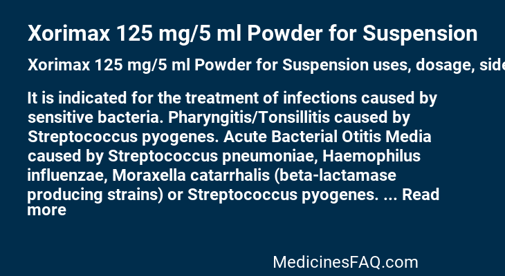 Xorimax 125 mg/5 ml Powder for Suspension