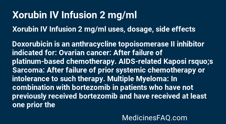 Xorubin IV Infusion 2 mg/ml