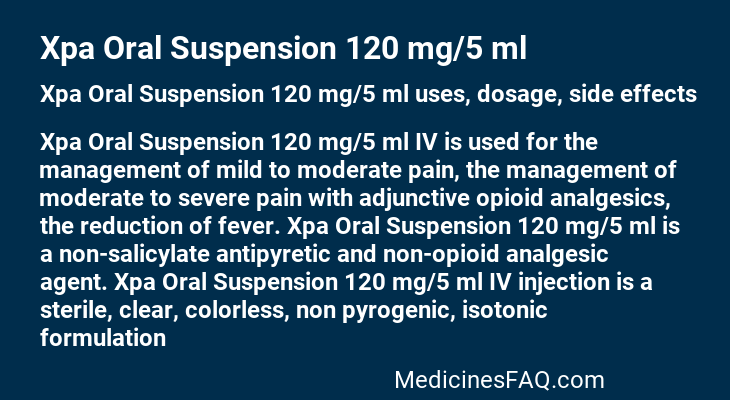 Xpa Oral Suspension 120 mg/5 ml