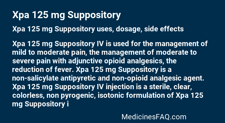 Xpa 125 mg Suppository