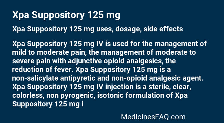 Xpa Suppository 125 mg