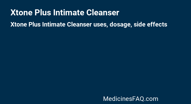 Xtone Plus Intimate Cleanser