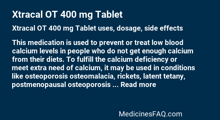 Xtracal OT 400 mg Tablet