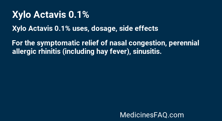 Xylo Actavis 0.1%