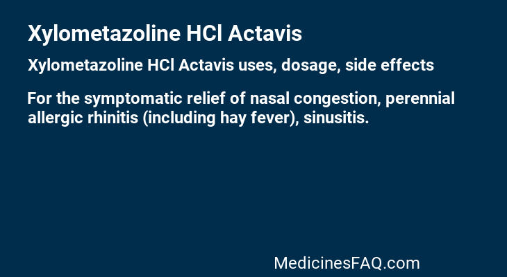 Xylometazoline HCl Actavis