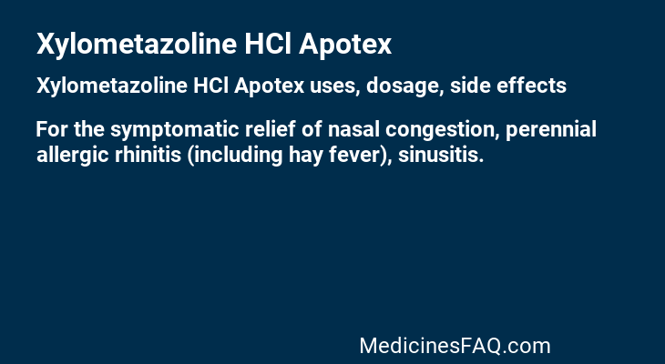 Xylometazoline HCl Apotex