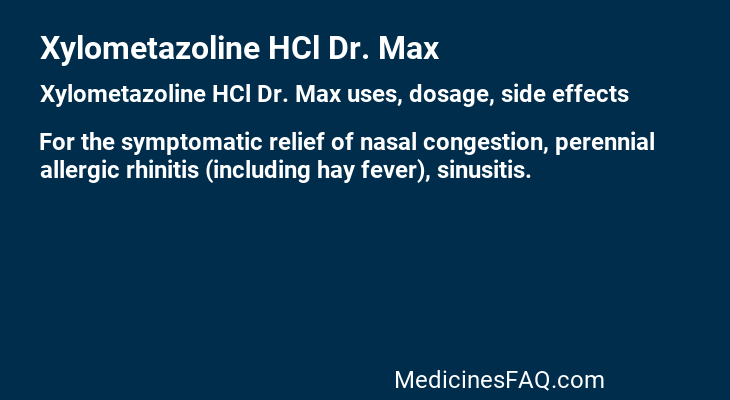 Xylometazoline HCl Dr. Max