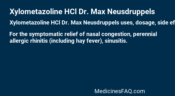 Xylometazoline HCl Dr. Max Neusdruppels