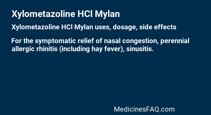Xylometazoline HCl Mylan
