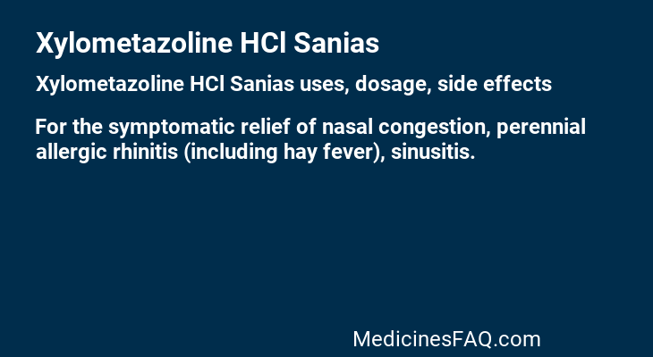 Xylometazoline HCl Sanias