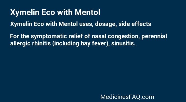 Xymelin Eco with Mentol