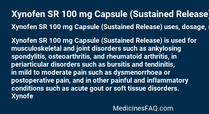 Xynofen SR 100 mg Capsule (Sustained Release)