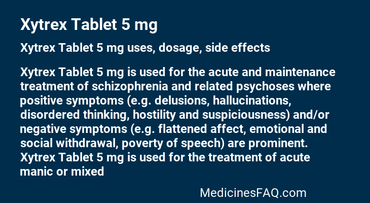 Xytrex Tablet 5 mg