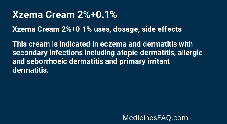 Xzema Cream 2%+0.1%