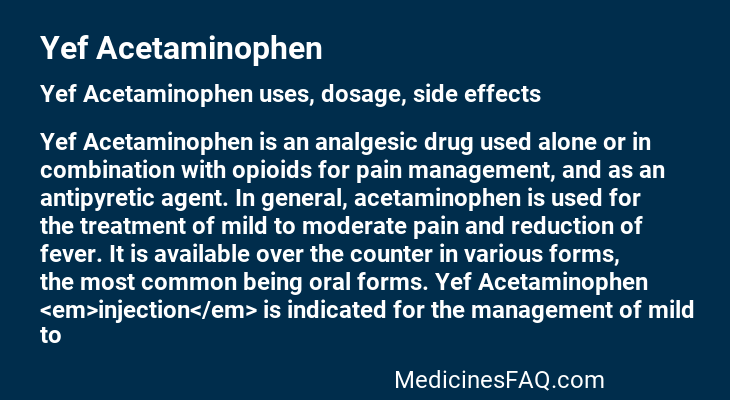 Yef Acetaminophen
