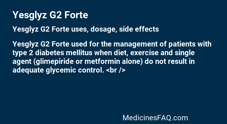 Yesglyz G2 Forte