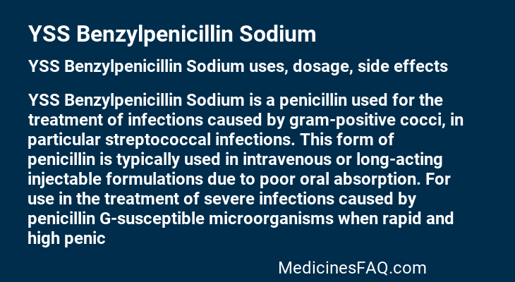 YSS Benzylpenicillin Sodium