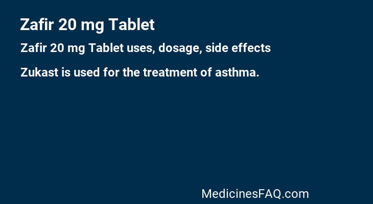 Zafir 20 mg Tablet